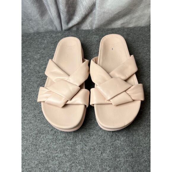 Donna Karan Pure Berke Women's Leather Slide Sandal Pink Size 7.5 KP 244365 - Picture 2 of 8